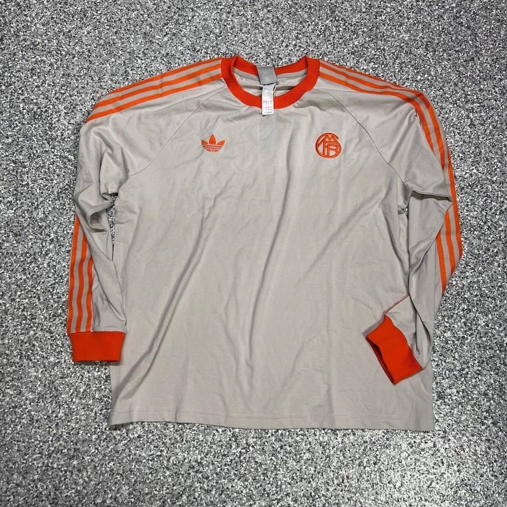 Adidas FC Bayern Munich Jersey Men's 2XL Grey Orange Long Sleeve OG LS JZ2739